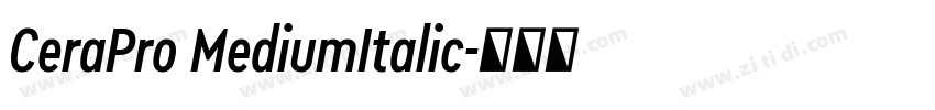CeraPro MediumItalic字体转换